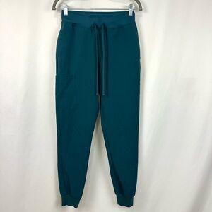 Mandala Women’s XXS Jogger Scrub Pants Woven Equa-Tek Technology Dark Teal Comfy